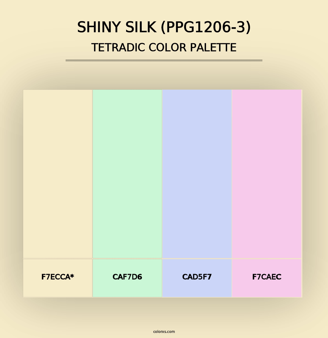 Shiny Silk (PPG1206-3) - Tetradic Color Palette