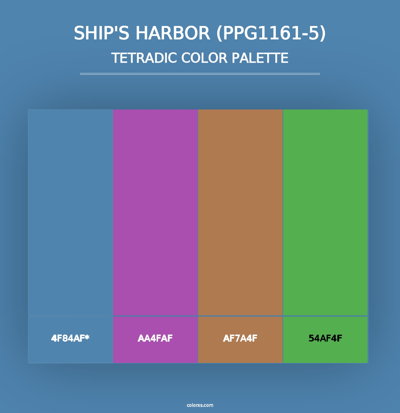 Ship's Harbor (PPG1161-5) - Tetradic Color Palette