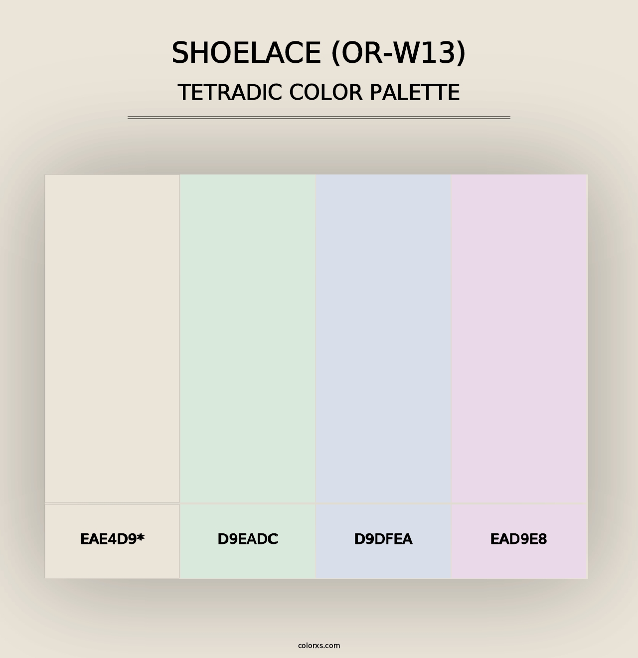 Shoelace (OR-W13) - Tetradic Color Palette