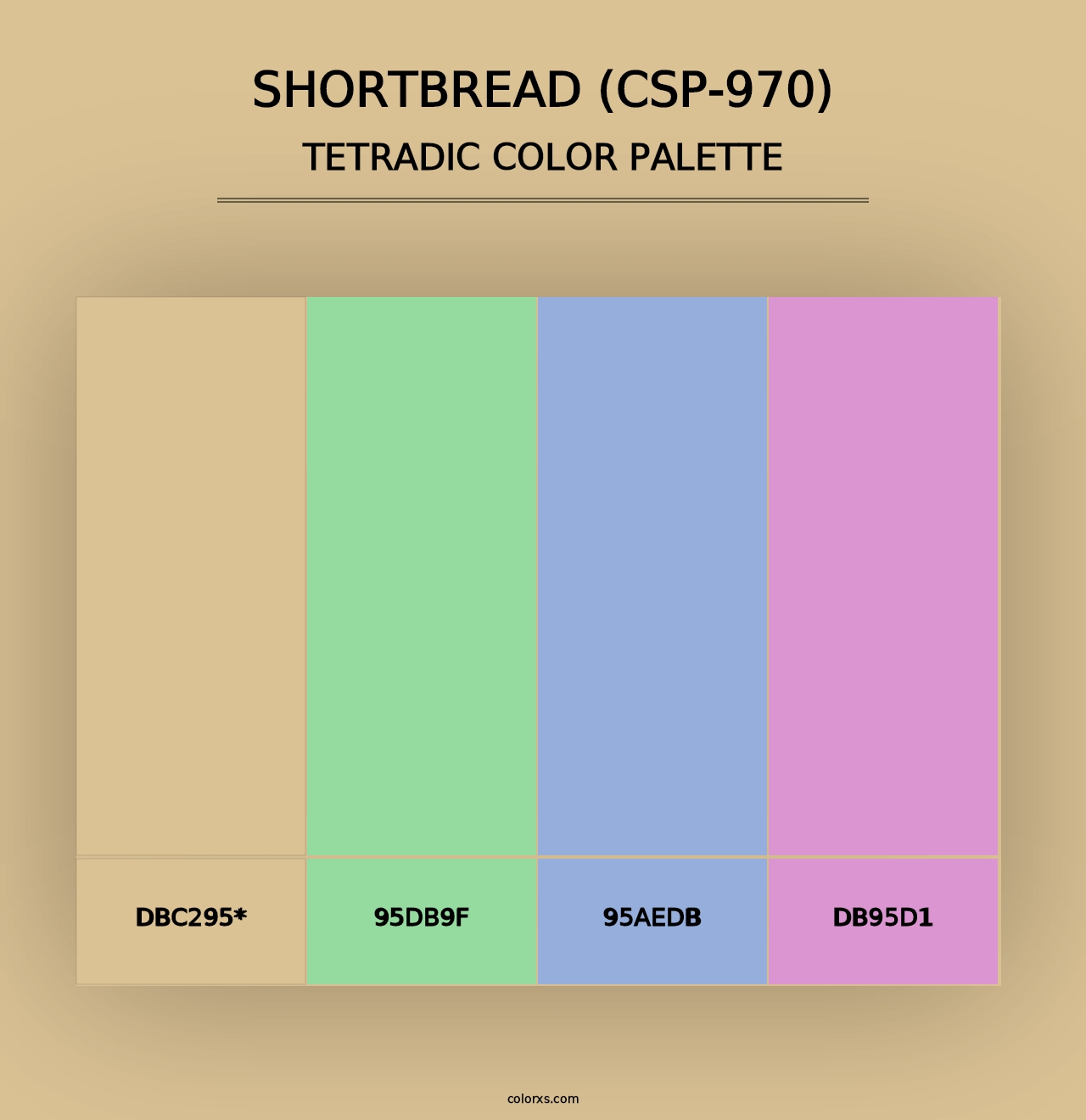 Shortbread (CSP-970) - Tetradic Color Palette