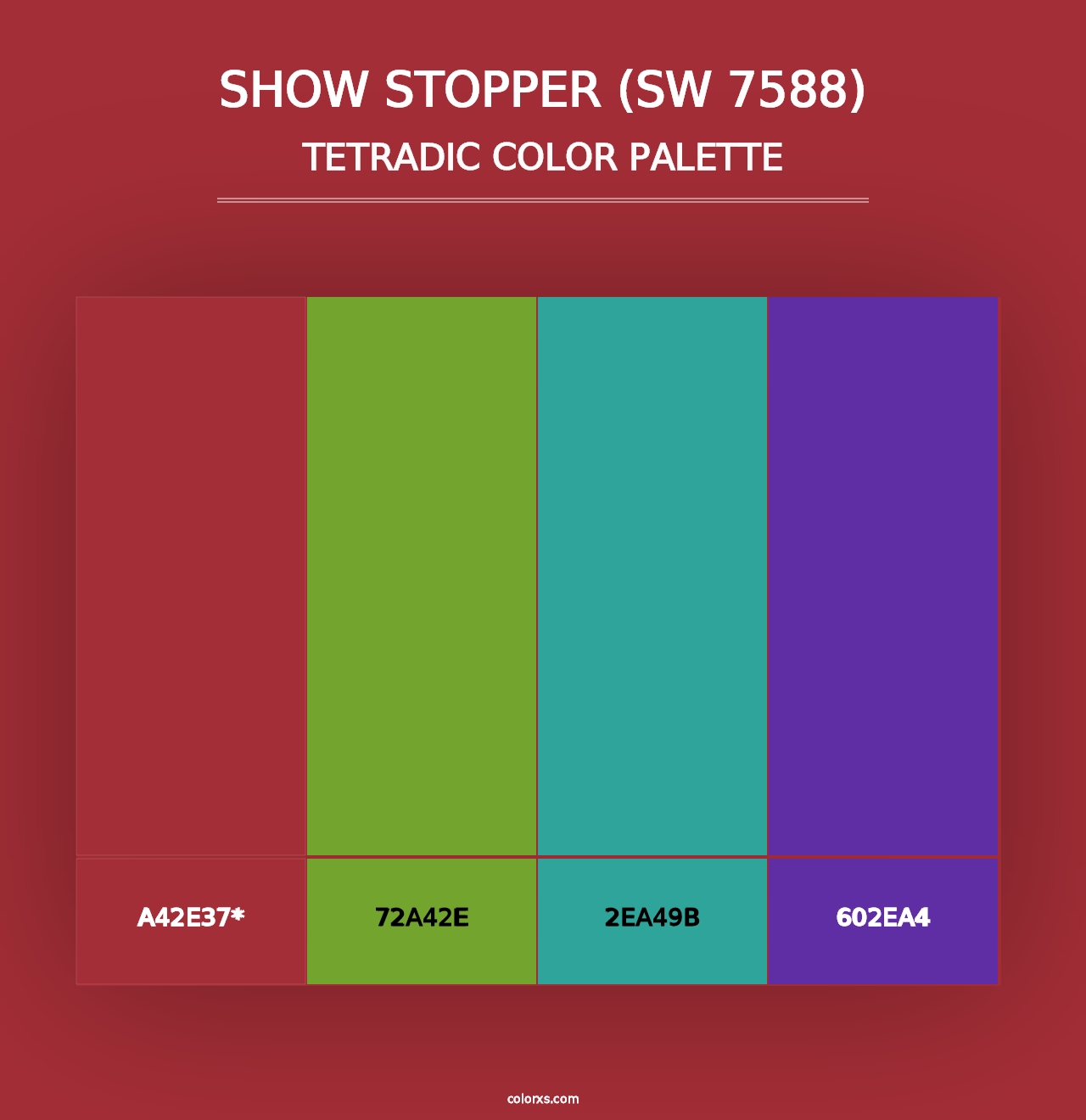 Show Stopper (SW 7588) - Tetradic Color Palette