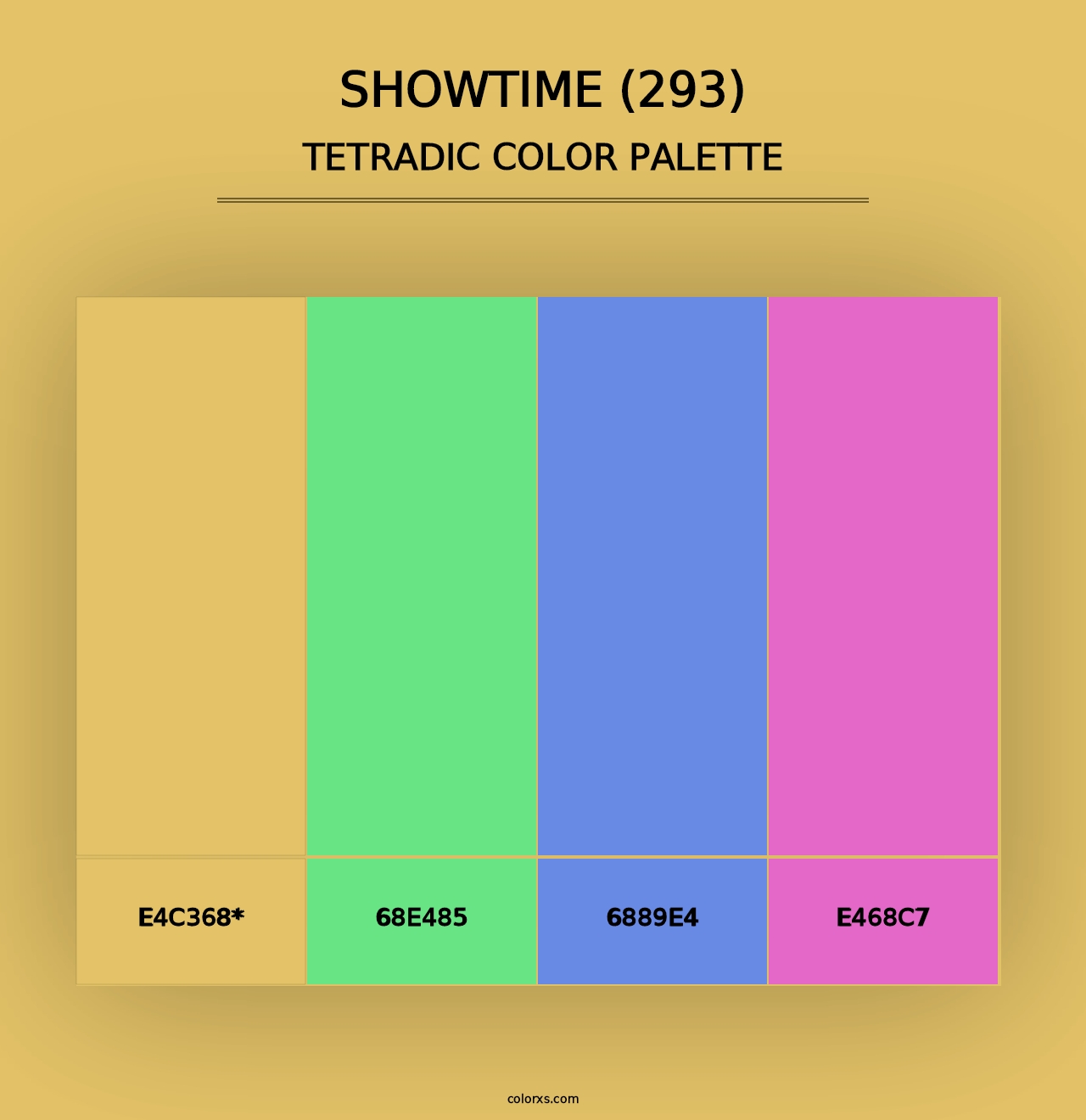 Showtime (293) - Tetradic Color Palette