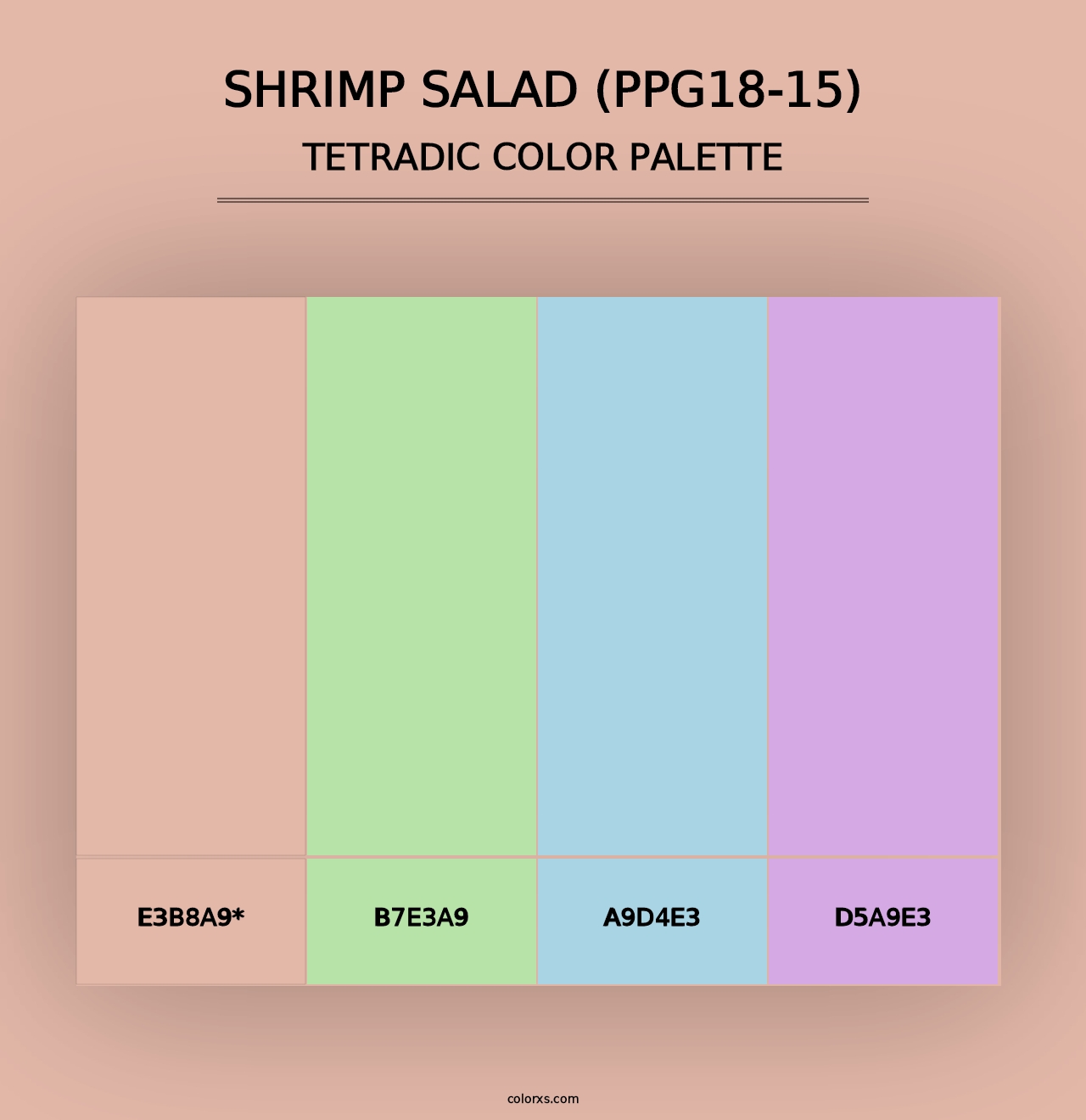 Shrimp Salad (PPG18-15) - Tetradic Color Palette