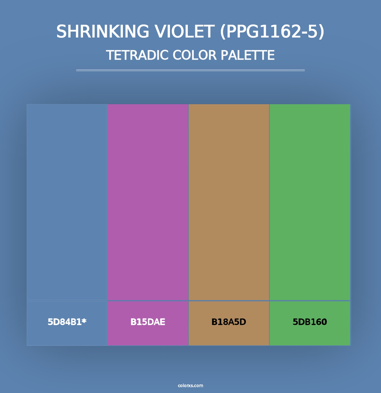 Shrinking Violet (PPG1162-5) - Tetradic Color Palette