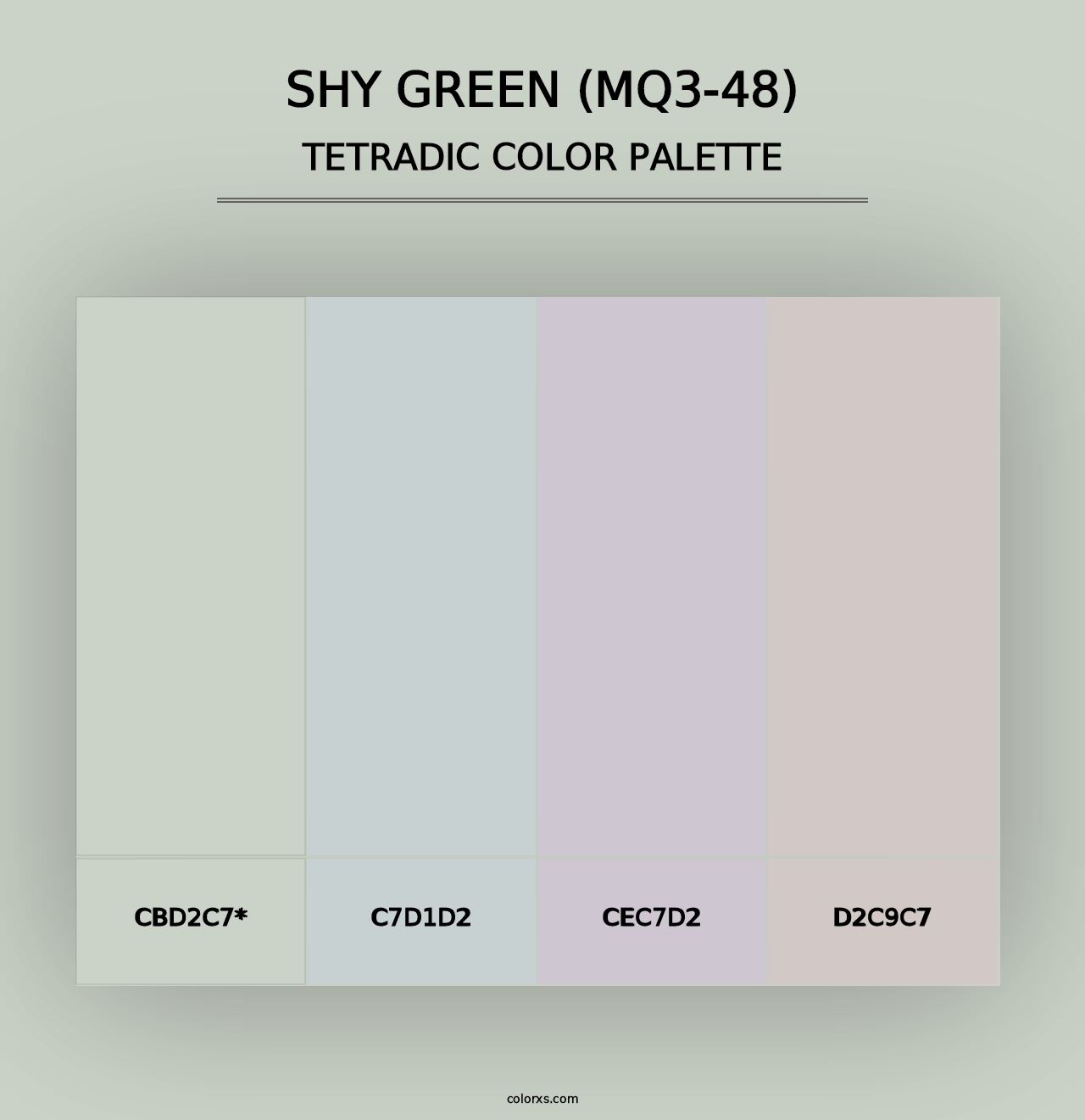 Shy Green (MQ3-48) - Tetradic Color Palette