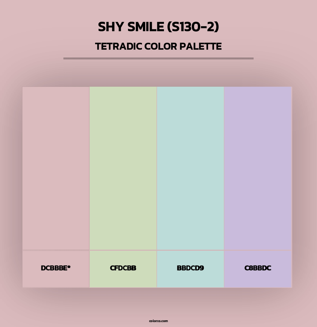 Shy Smile (S130-2) - Tetradic Color Palette