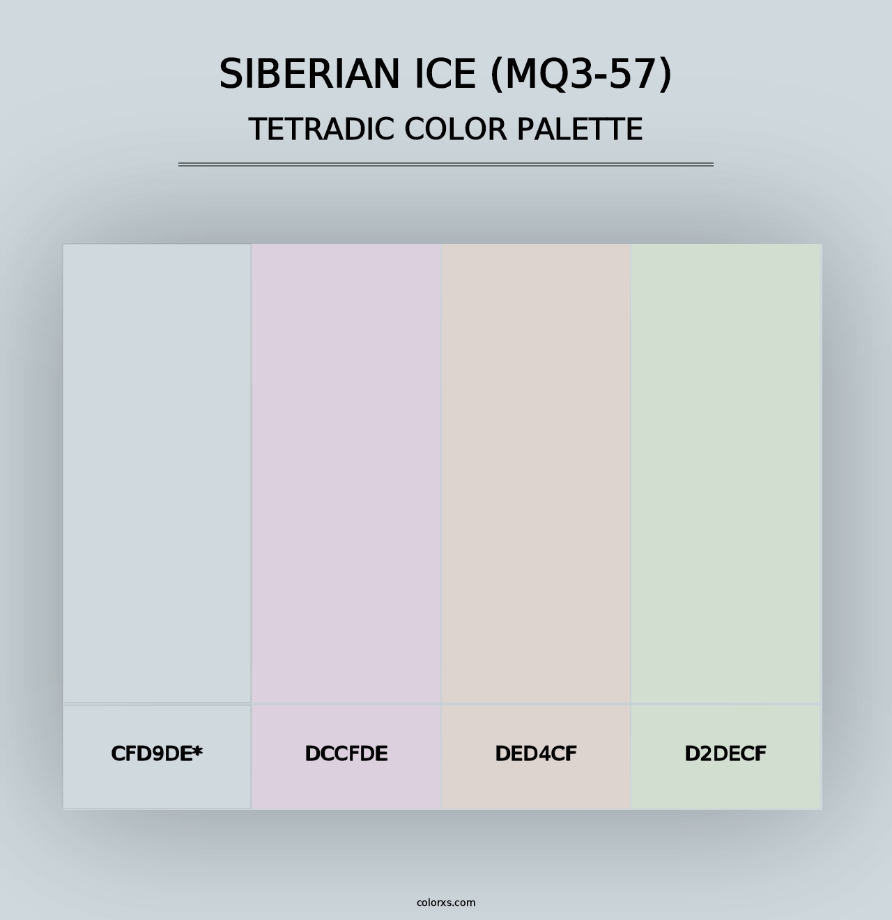 Siberian Ice (MQ3-57) - Tetradic Color Palette