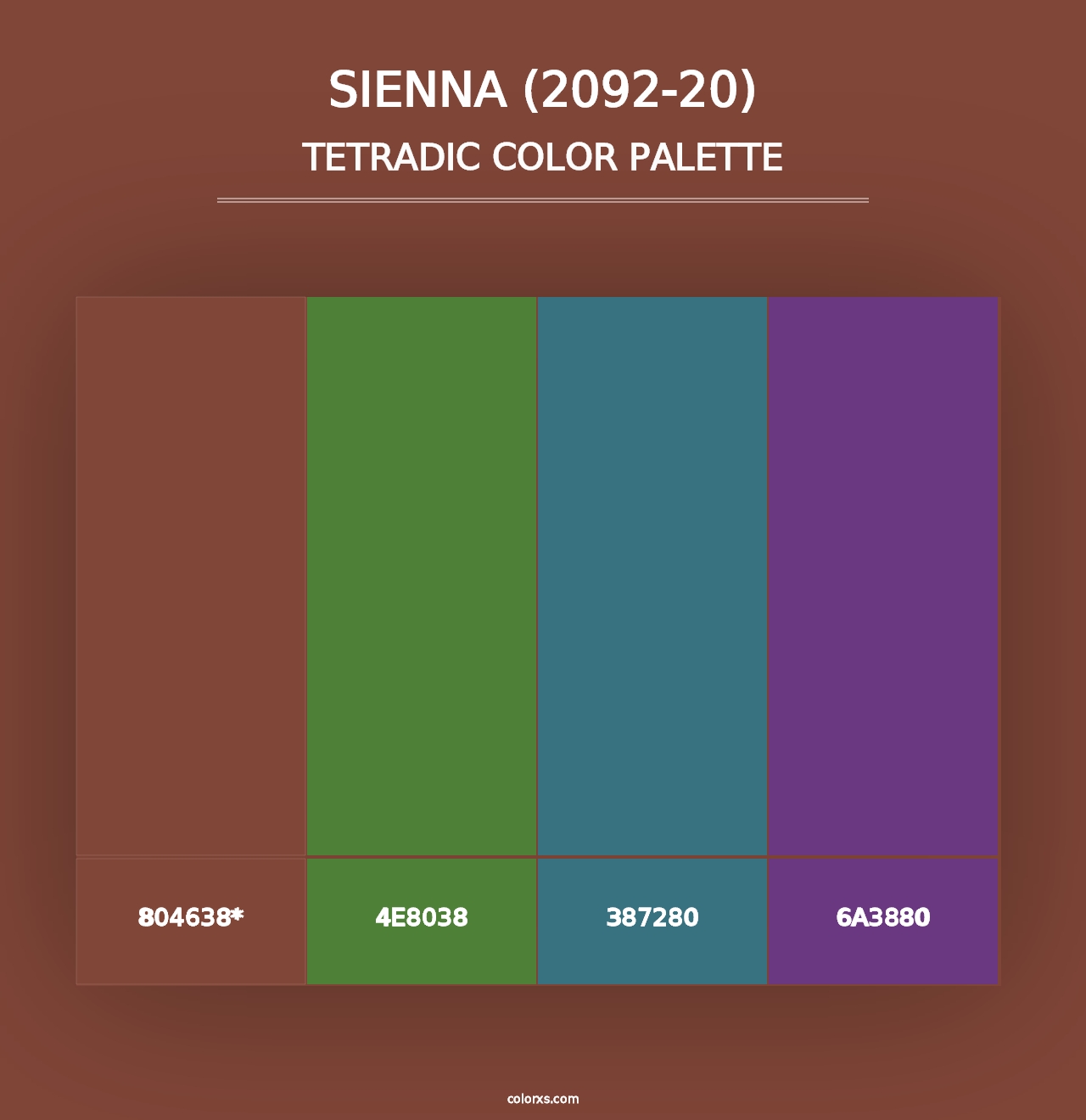 Sienna (2092-20) - Tetradic Color Palette