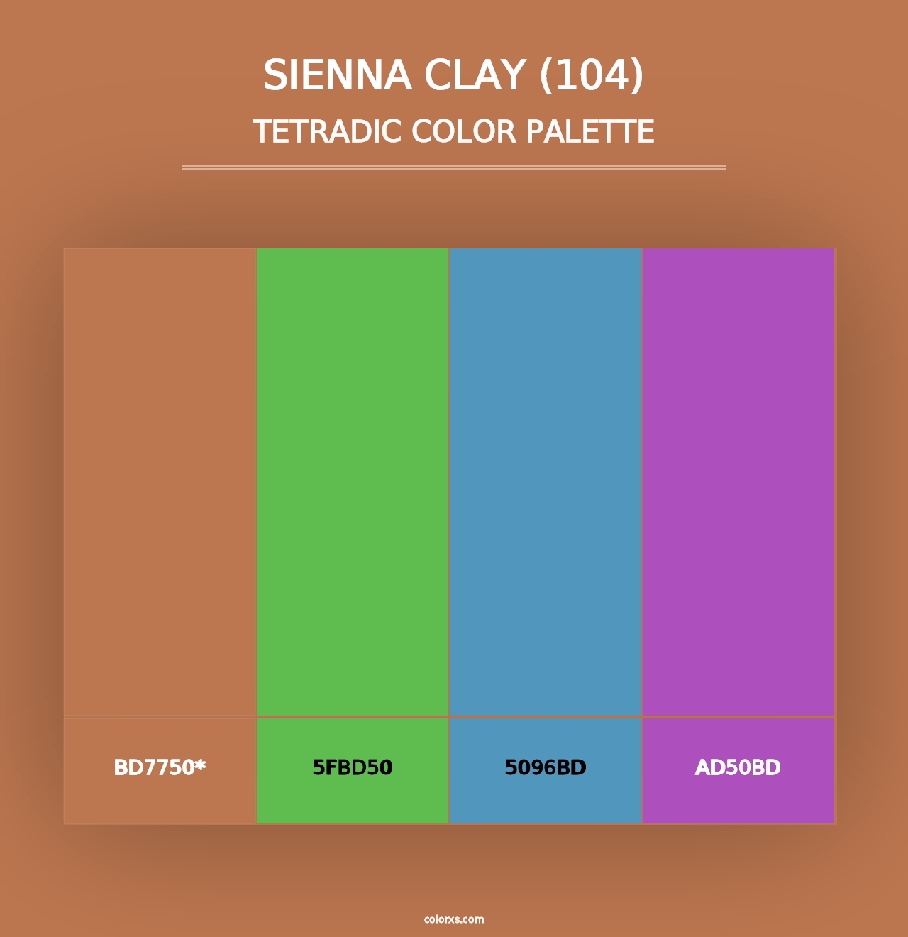 Sienna Clay (104) - Tetradic Color Palette