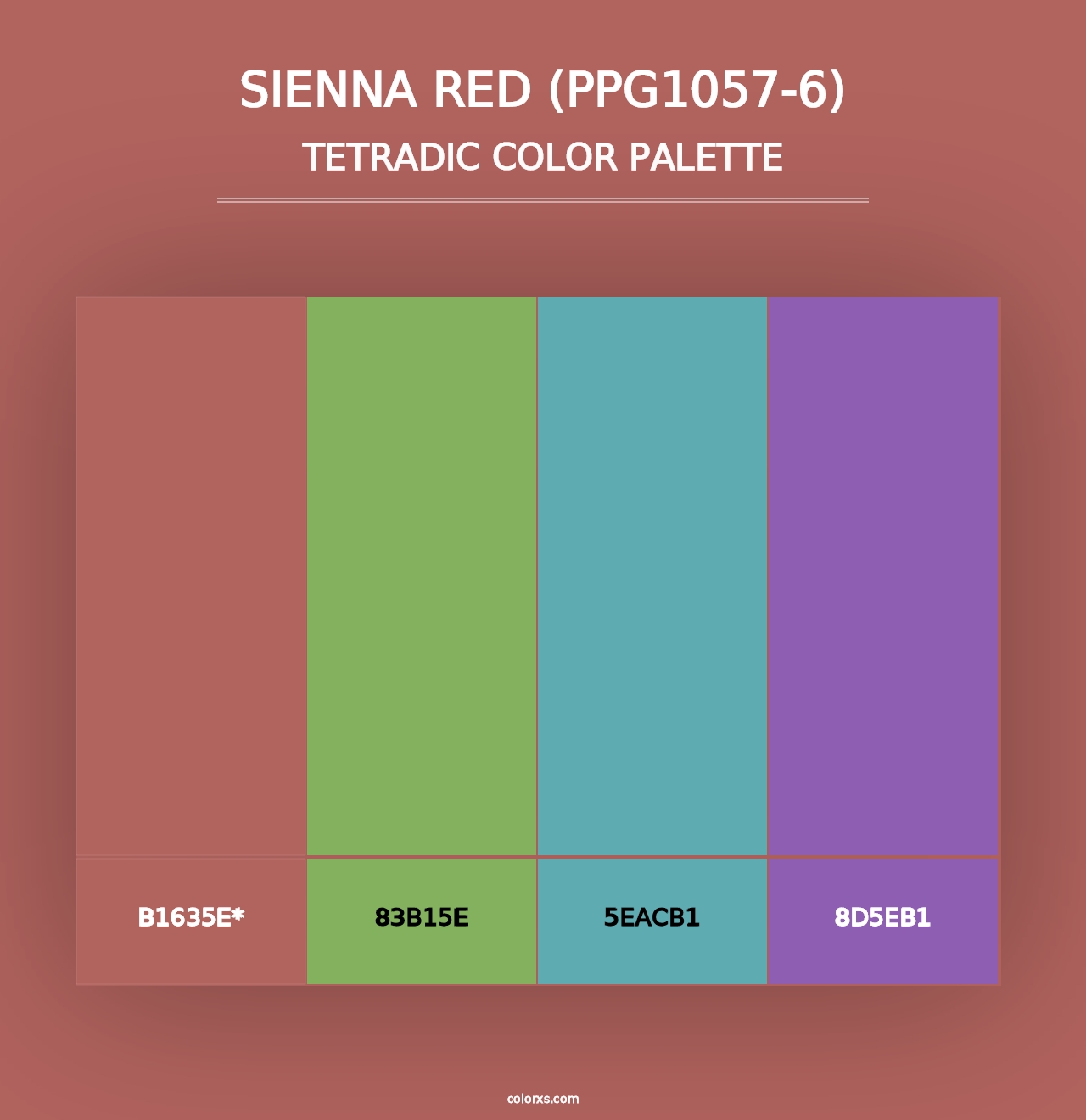 Sienna Red (PPG1057-6) - Tetradic Color Palette