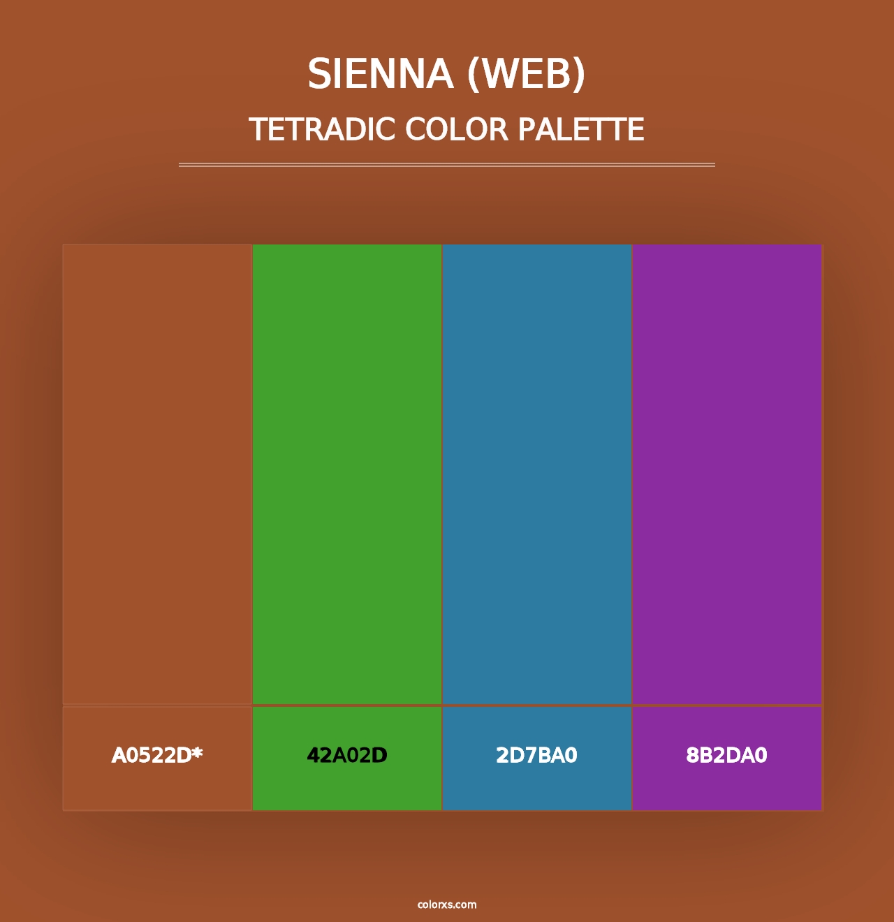 Sienna (Web) - Tetradic Color Palette