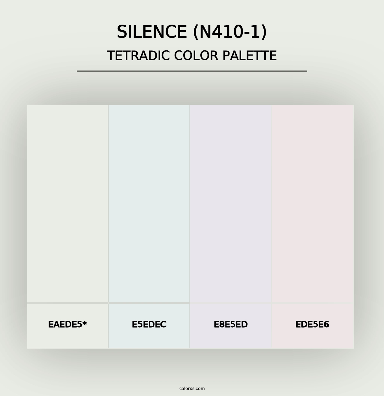 Silence (N410-1) - Tetradic Color Palette