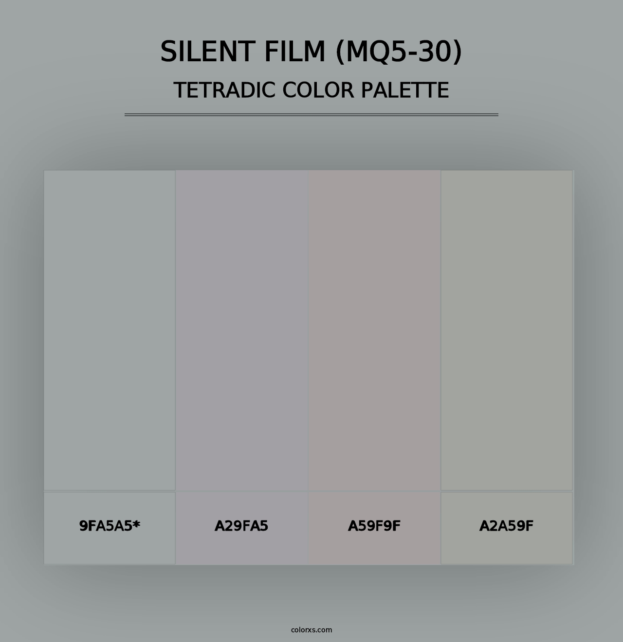 Silent Film (MQ5-30) - Tetradic Color Palette