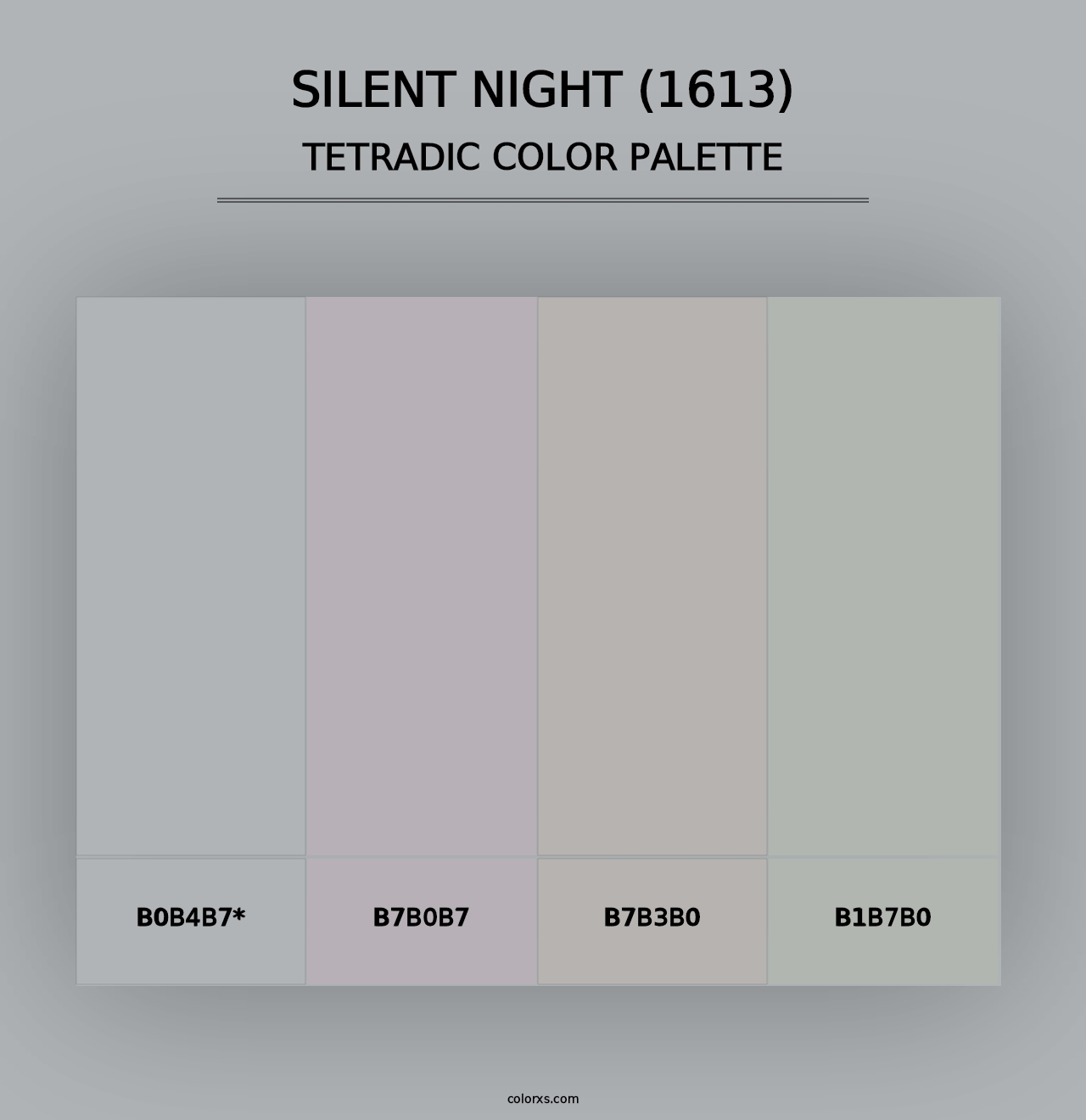 Silent Night (1613) - Tetradic Color Palette