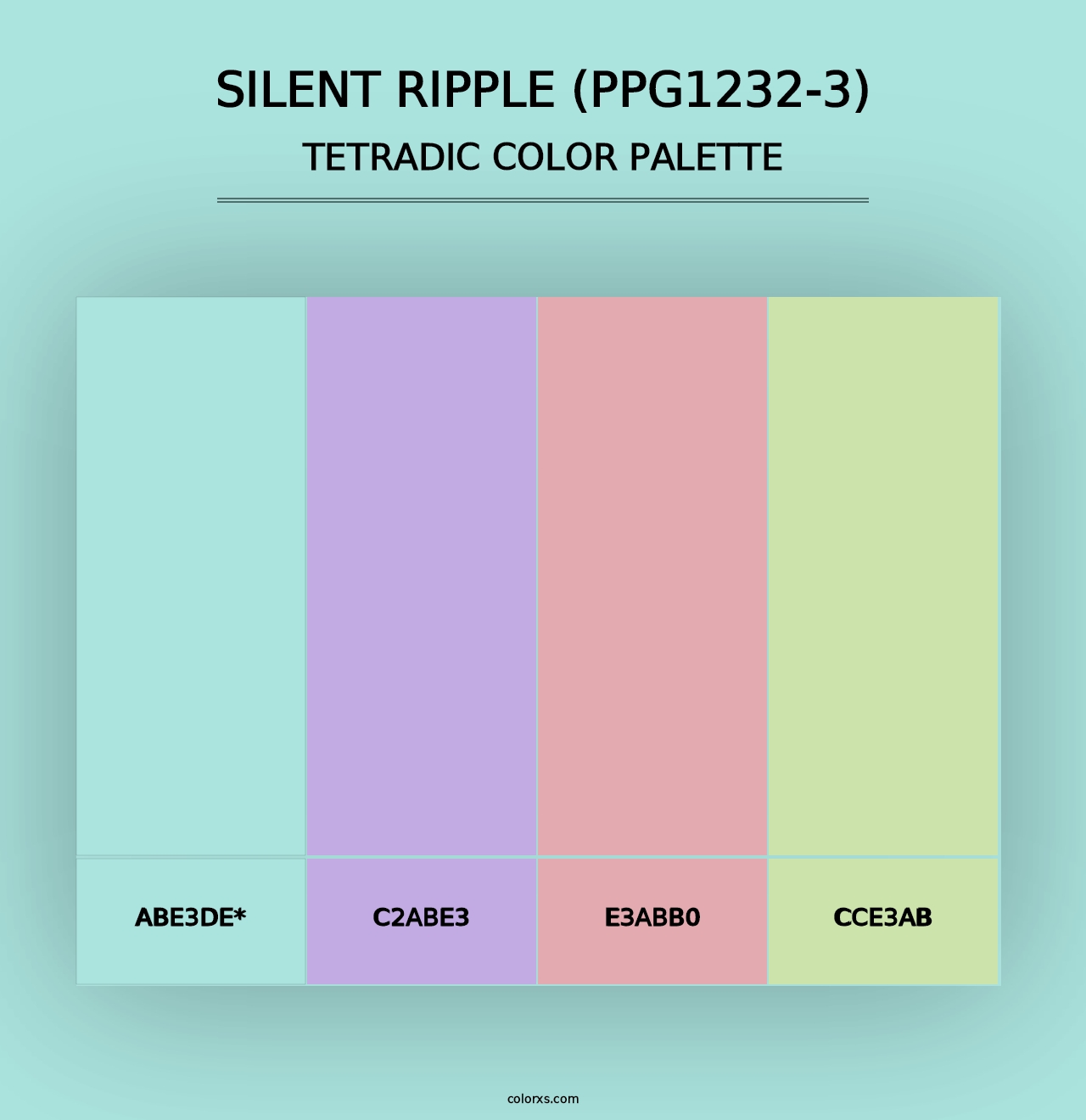 Silent Ripple (PPG1232-3) - Tetradic Color Palette