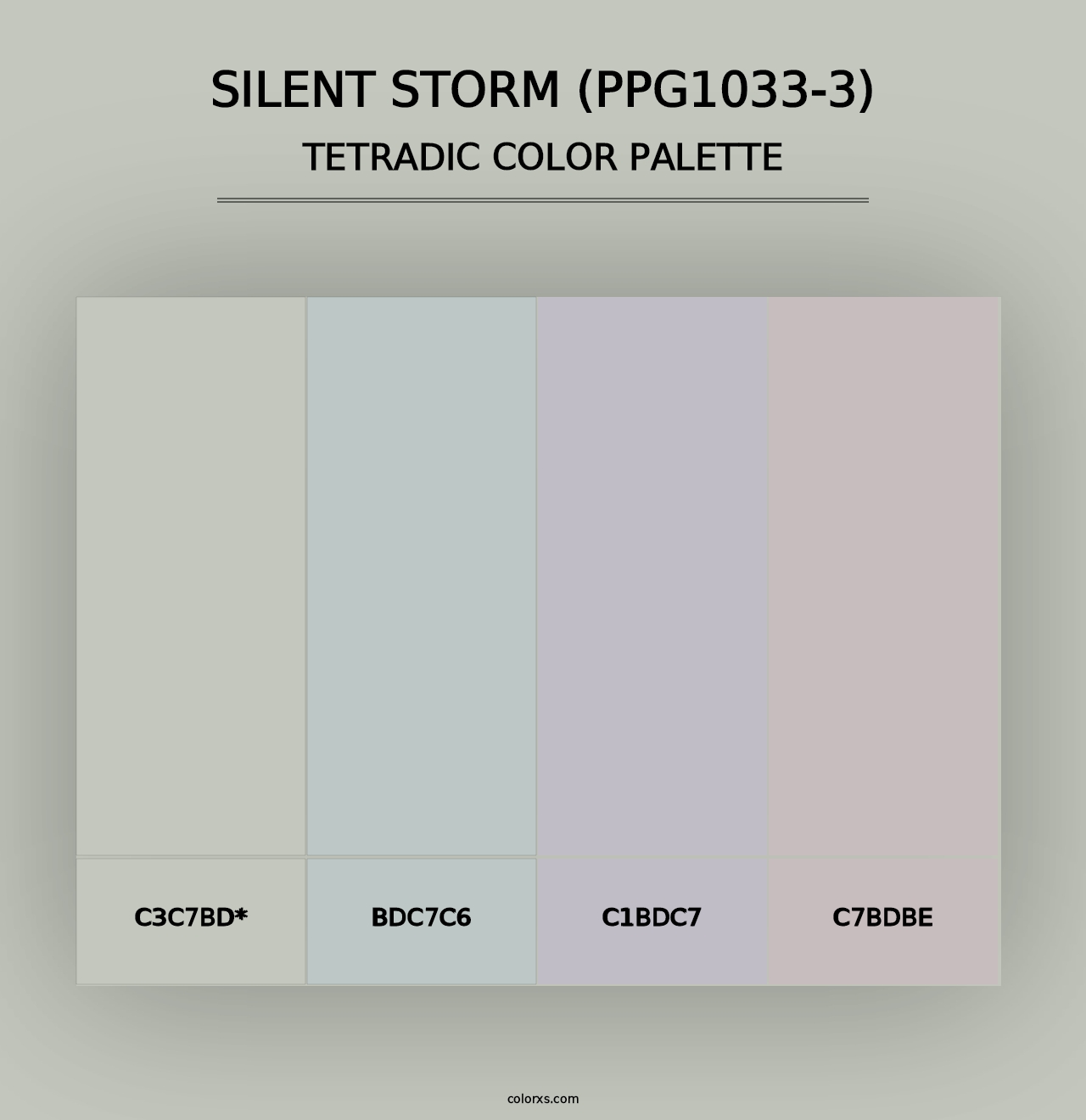 Silent Storm (PPG1033-3) - Tetradic Color Palette