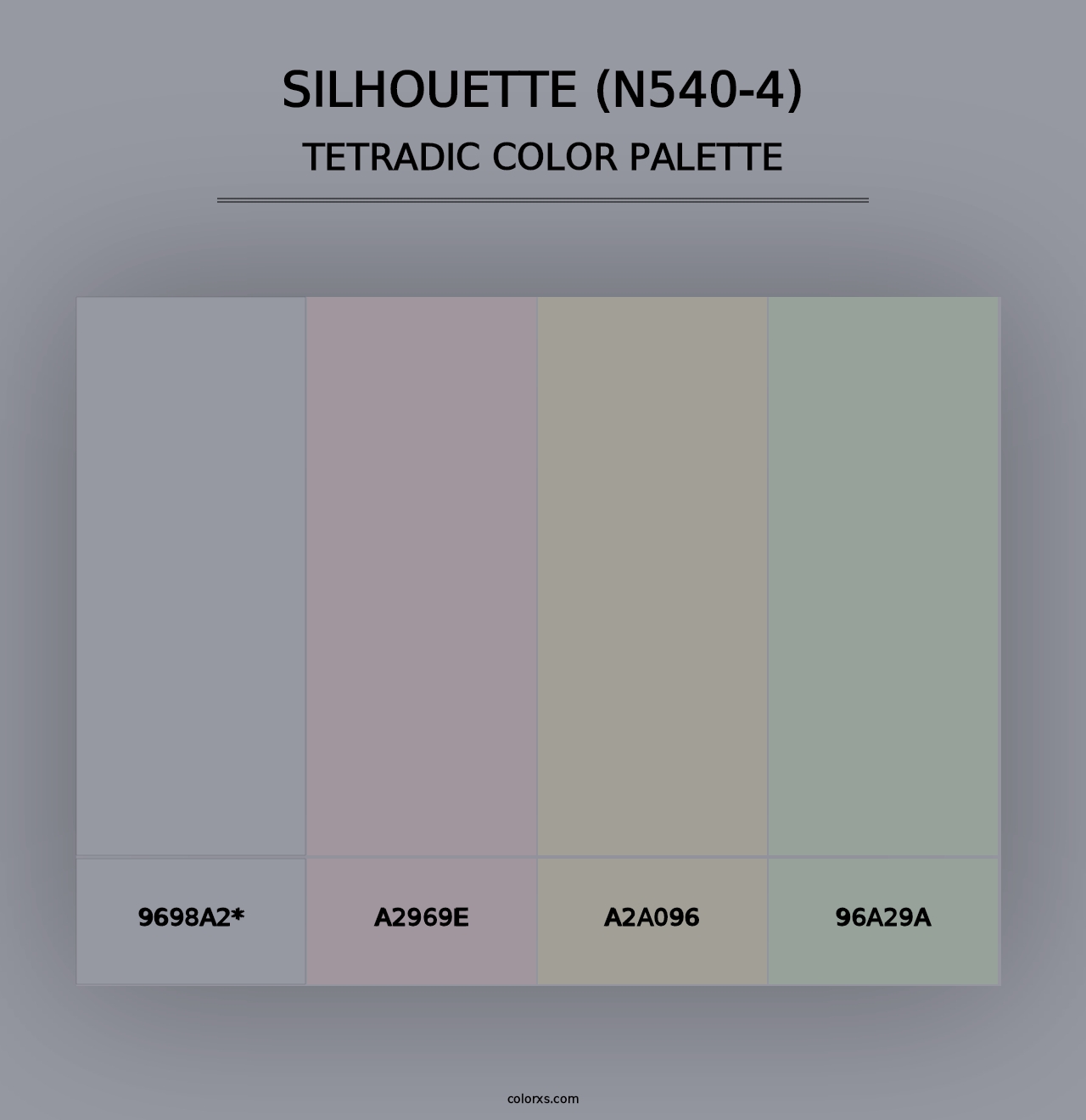 Silhouette (N540-4) - Tetradic Color Palette