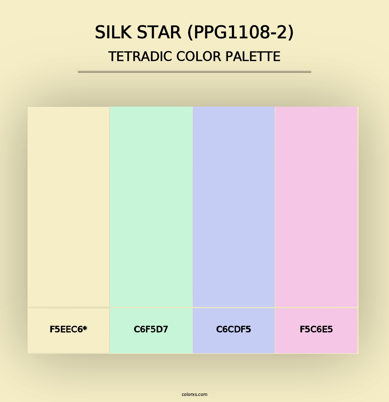 Silk Star (PPG1108-2) - Tetradic Color Palette