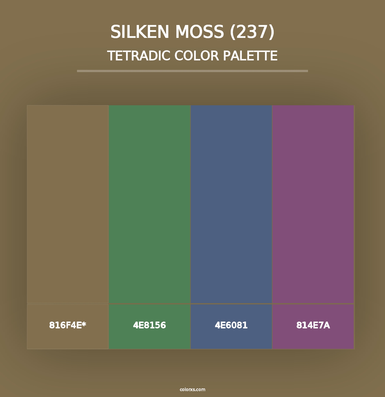 Silken Moss (237) - Tetradic Color Palette