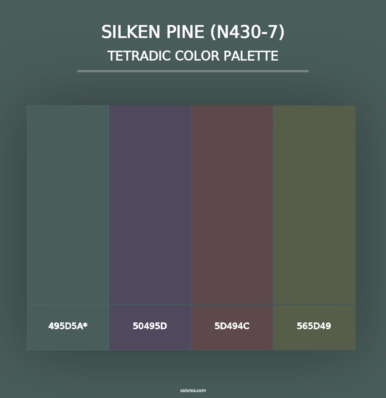 Silken Pine (N430-7) - Tetradic Color Palette