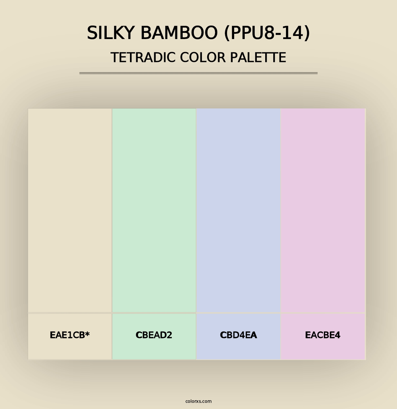 Silky Bamboo (PPU8-14) - Tetradic Color Palette