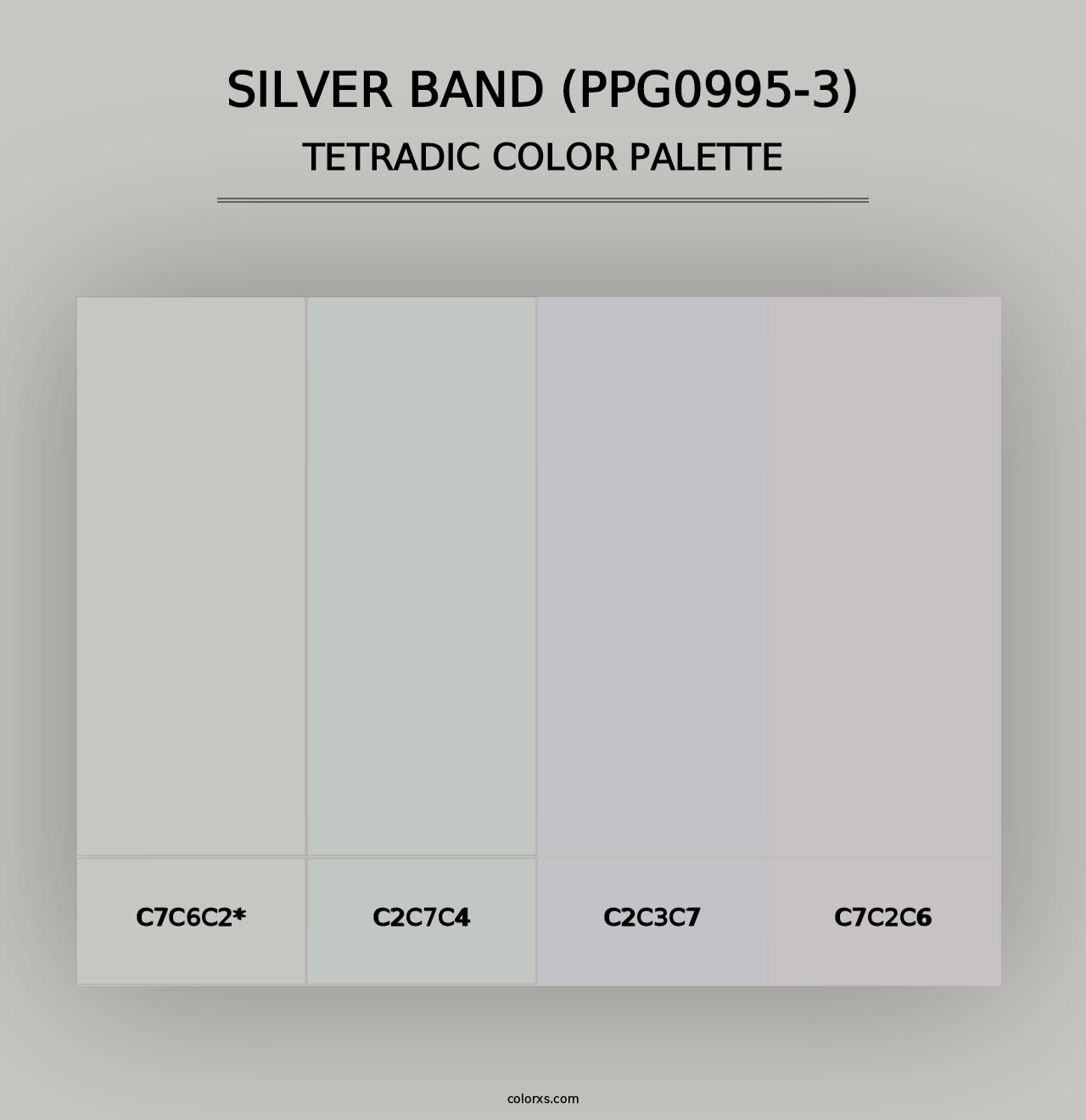 Silver Band (PPG0995-3) - Tetradic Color Palette