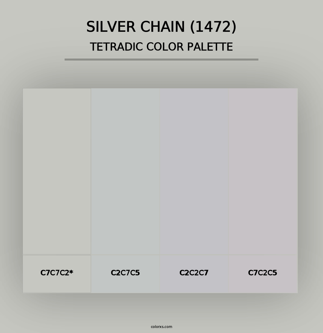 Silver Chain (1472) - Tetradic Color Palette