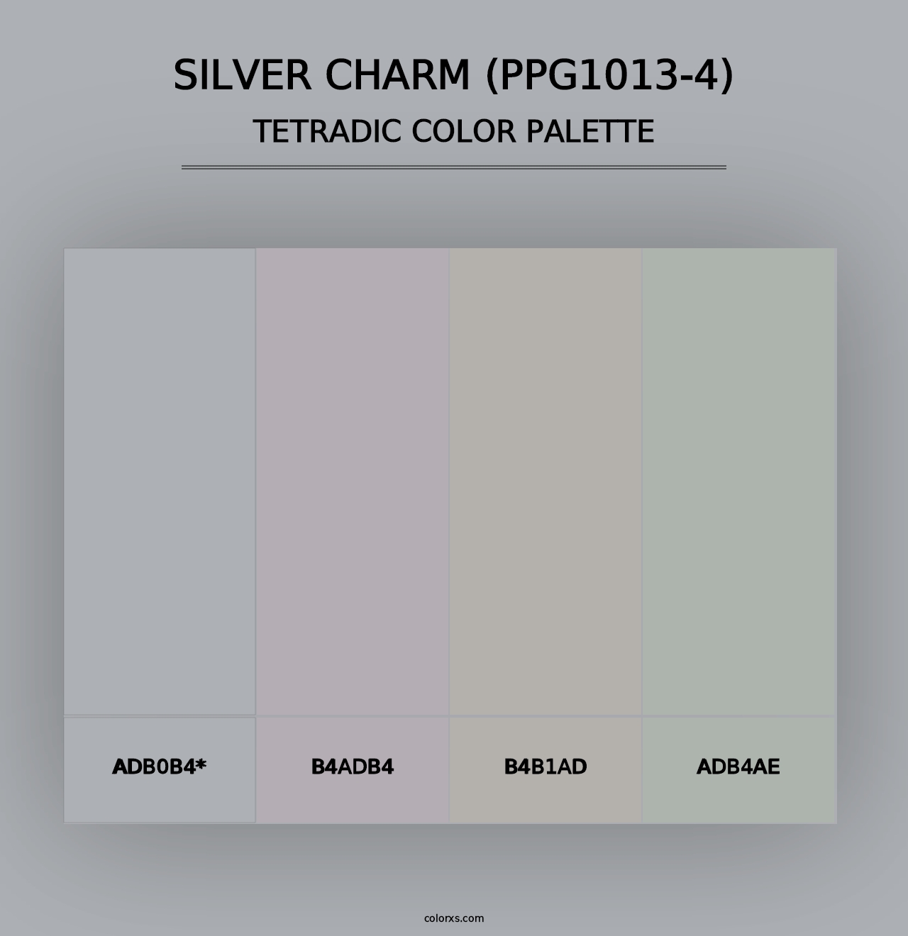 Silver Charm (PPG1013-4) - Tetradic Color Palette