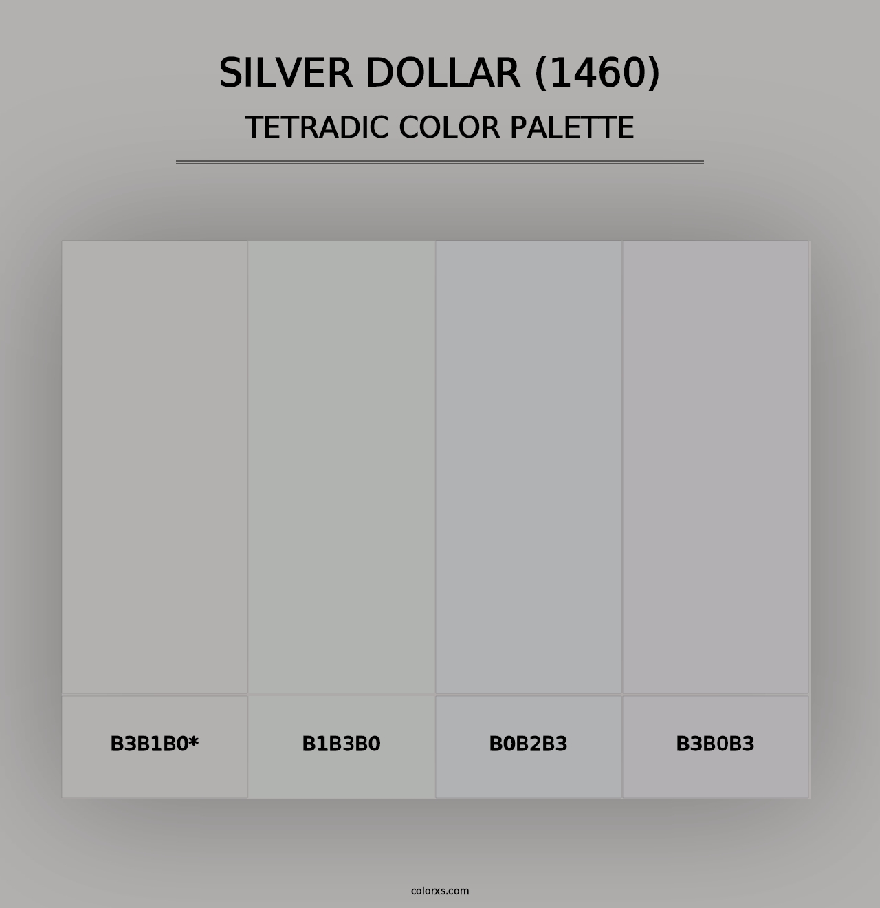 Silver Dollar (1460) - Tetradic Color Palette