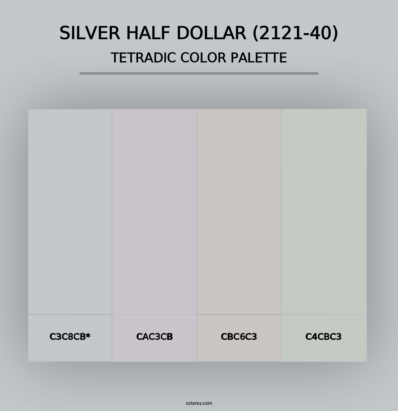 Silver Half Dollar (2121-40) - Tetradic Color Palette