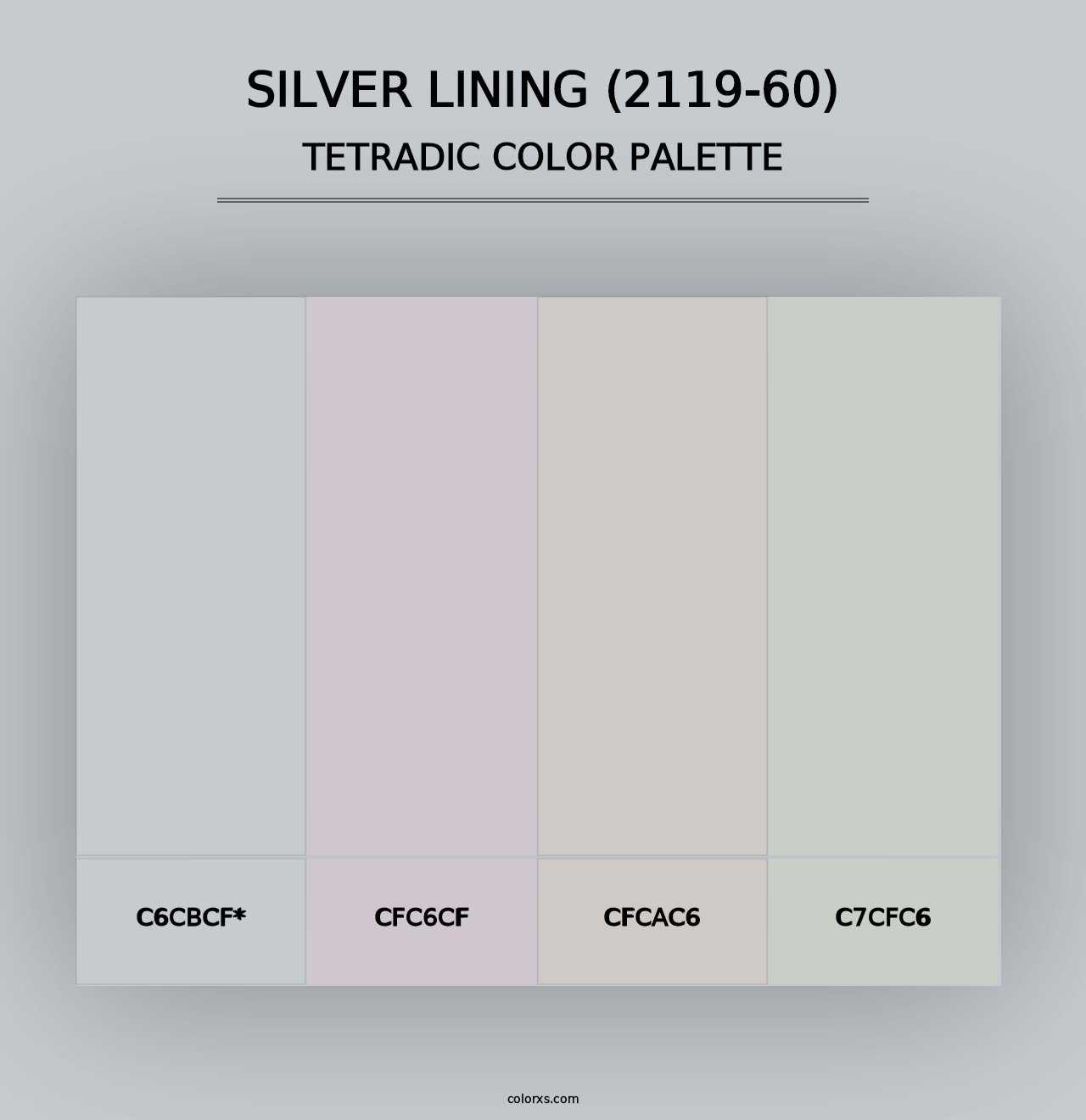 Silver Lining (2119-60) - Tetradic Color Palette