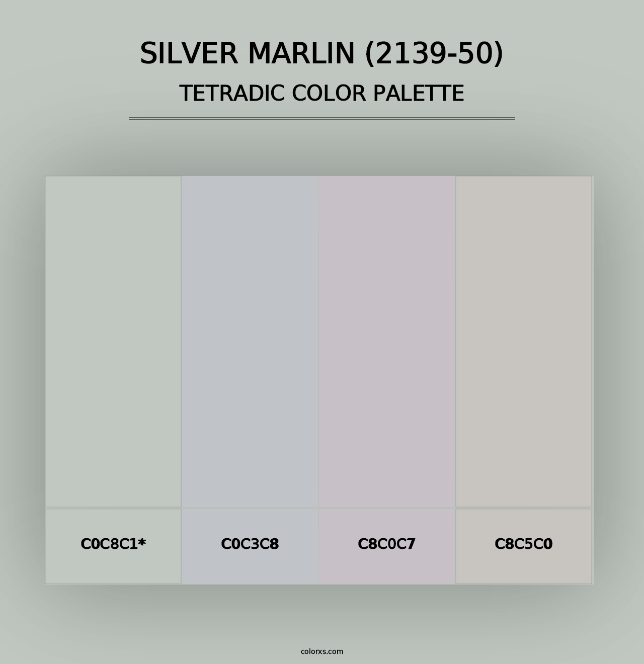 Silver Marlin (2139-50) - Tetradic Color Palette