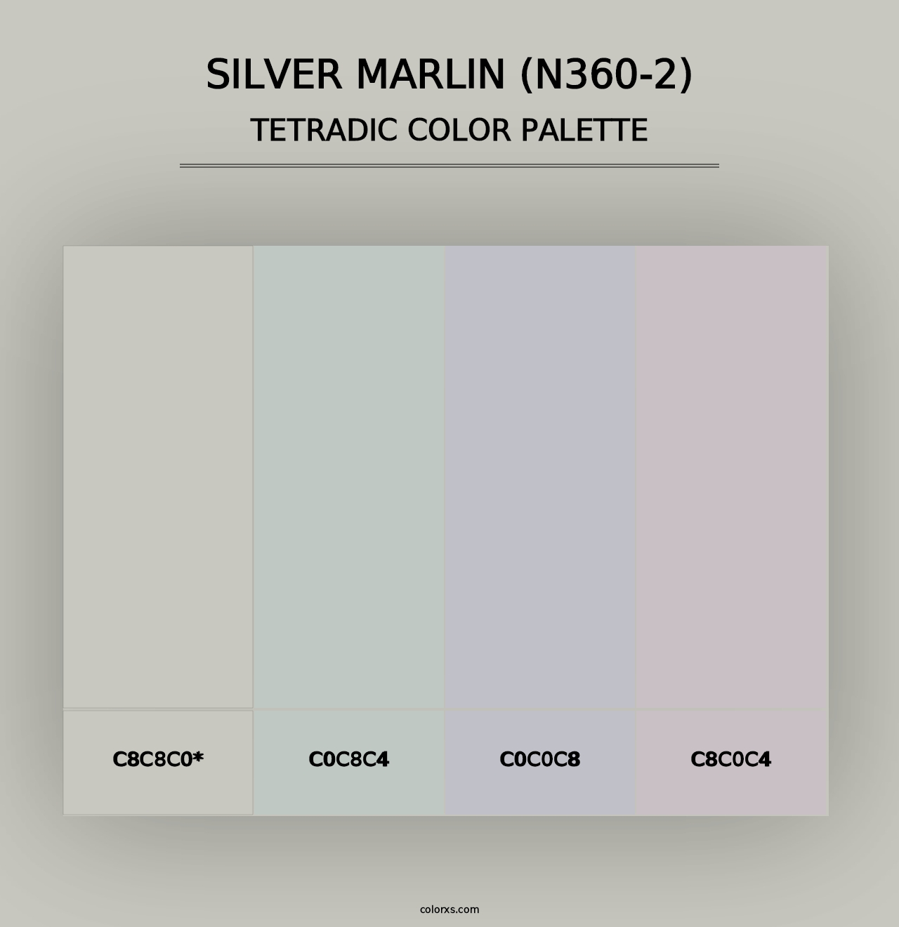 Silver Marlin (N360-2) - Tetradic Color Palette