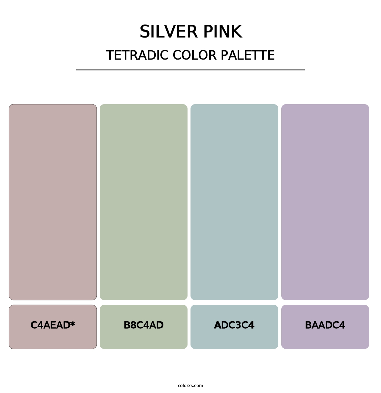 Silver Pink - Tetradic Color Palette