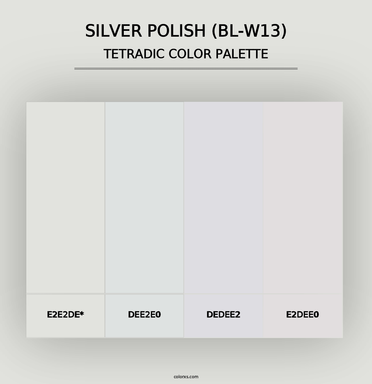 Silver Polish (BL-W13) - Tetradic Color Palette