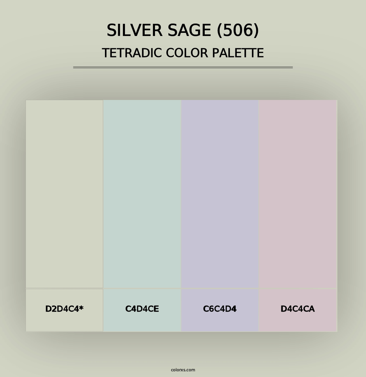 Silver Sage (506) - Tetradic Color Palette