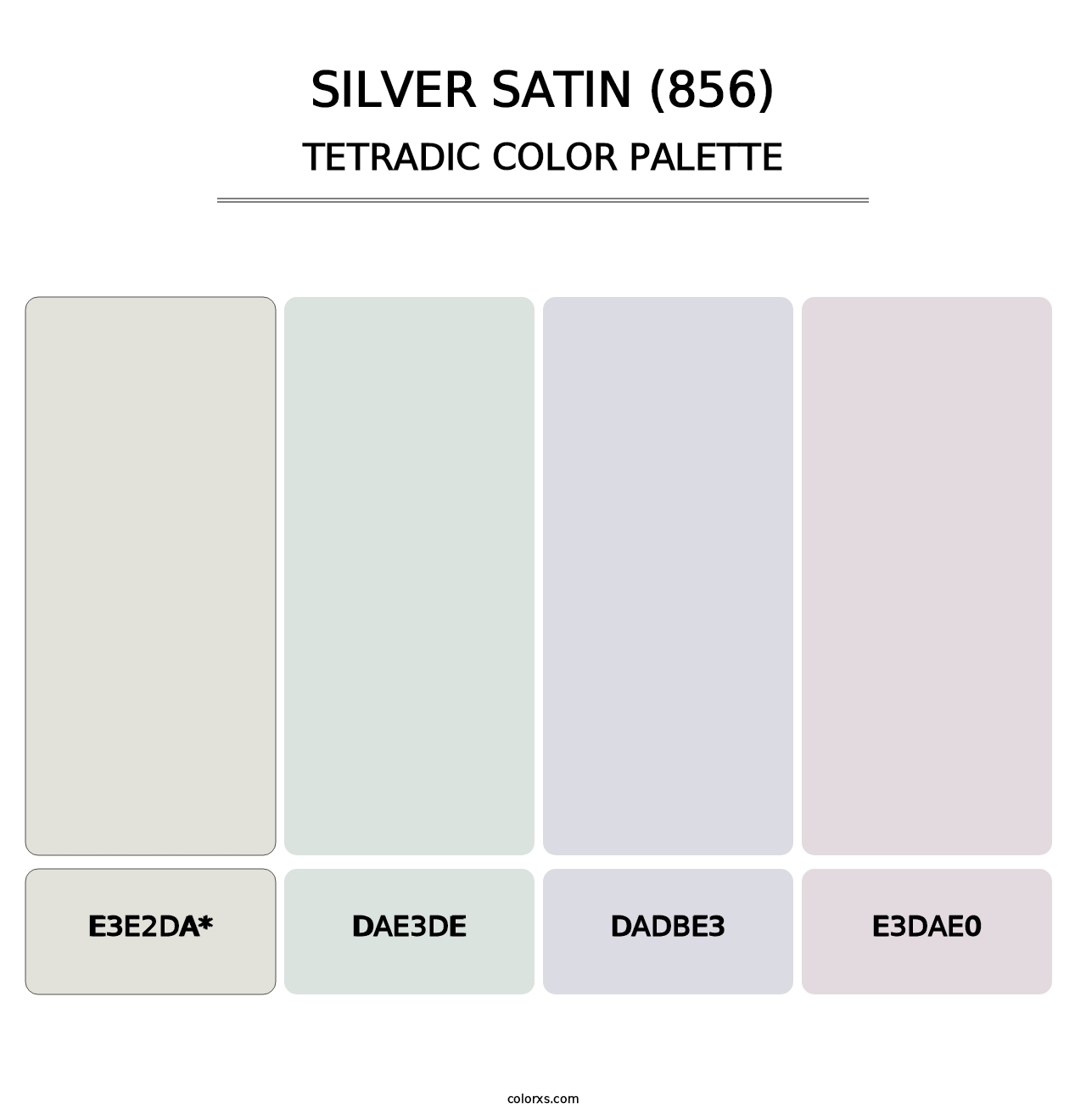 Silver Satin (856) - Tetradic Color Palette