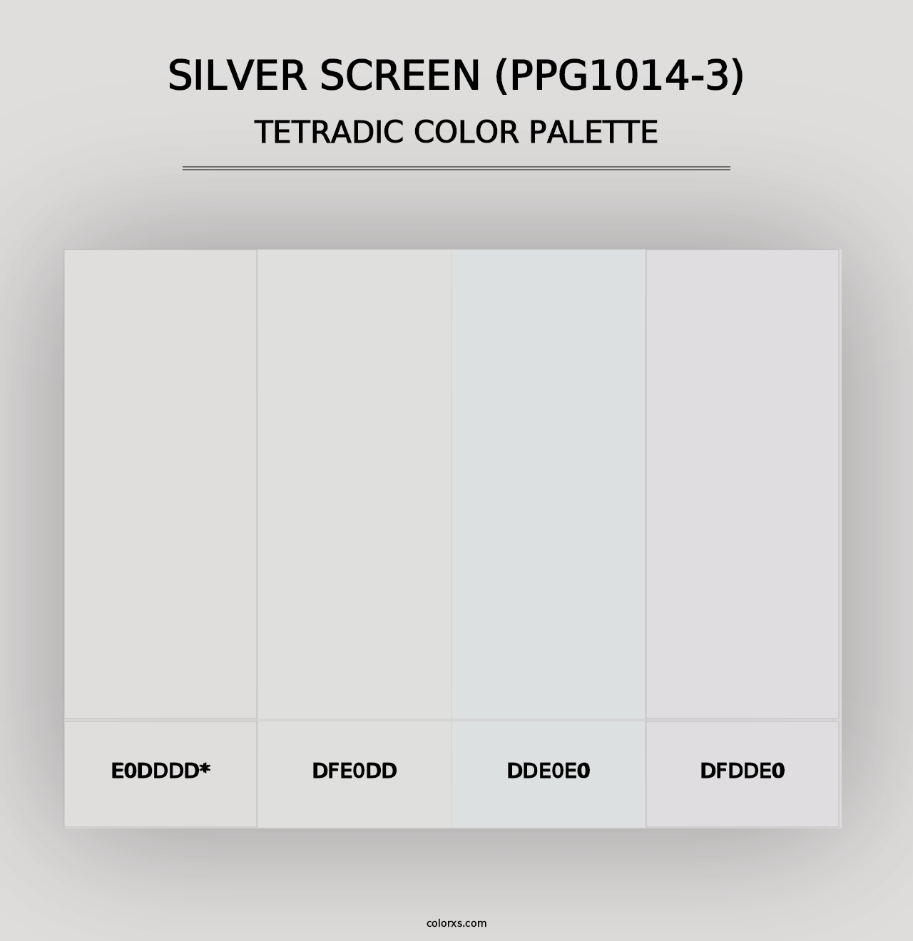 Silver Screen (PPG1014-3) - Tetradic Color Palette