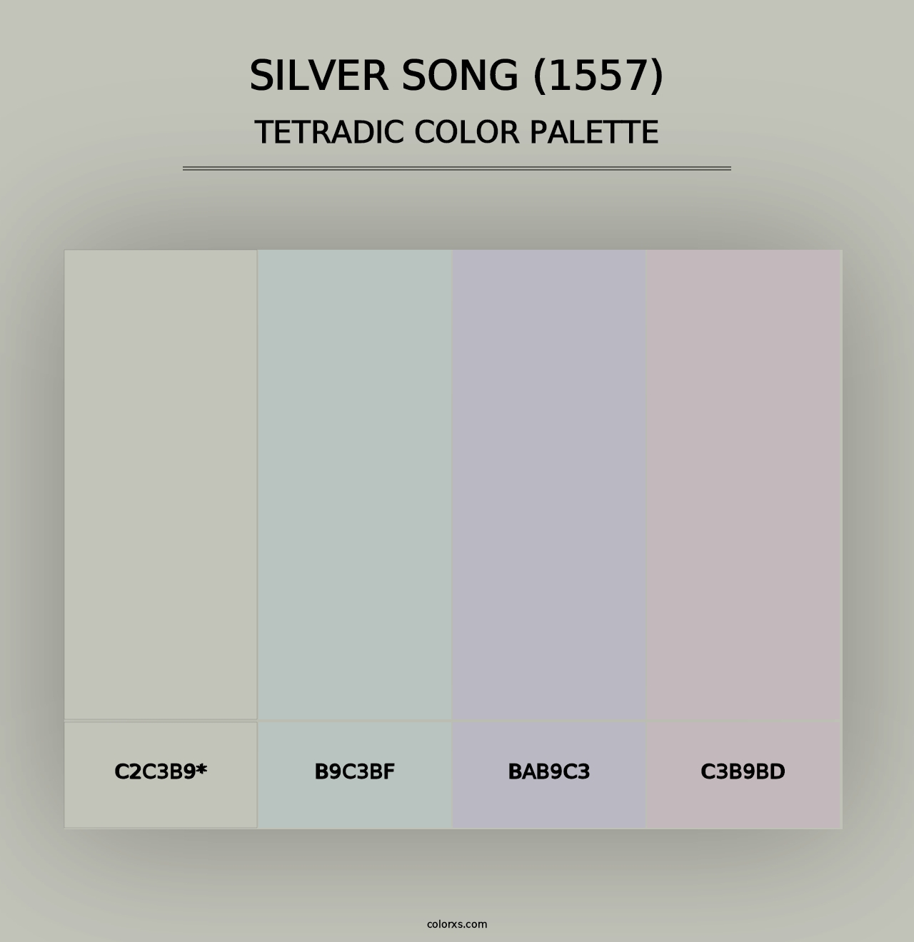 Silver Song (1557) - Tetradic Color Palette