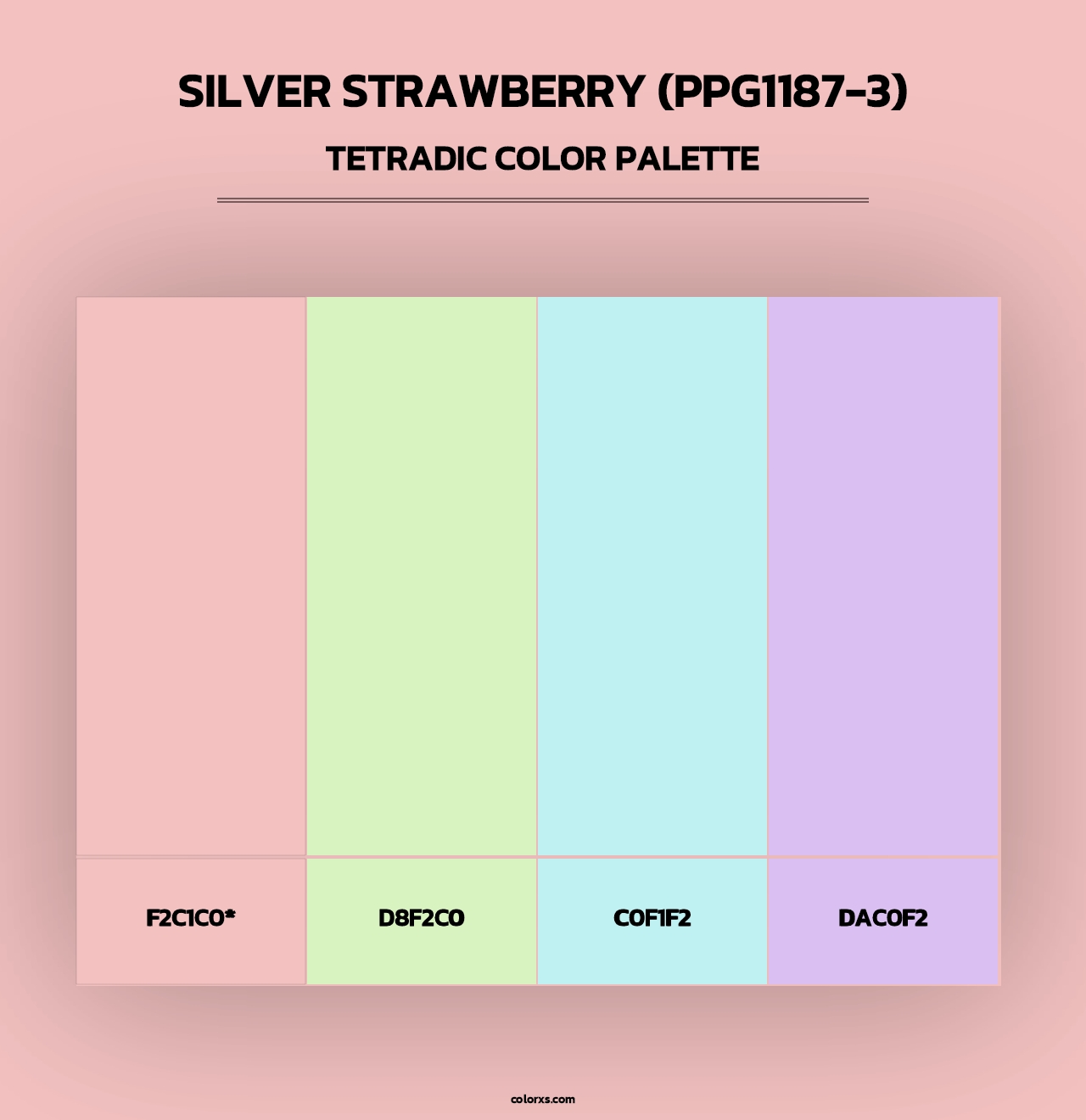 Silver Strawberry (PPG1187-3) - Tetradic Color Palette