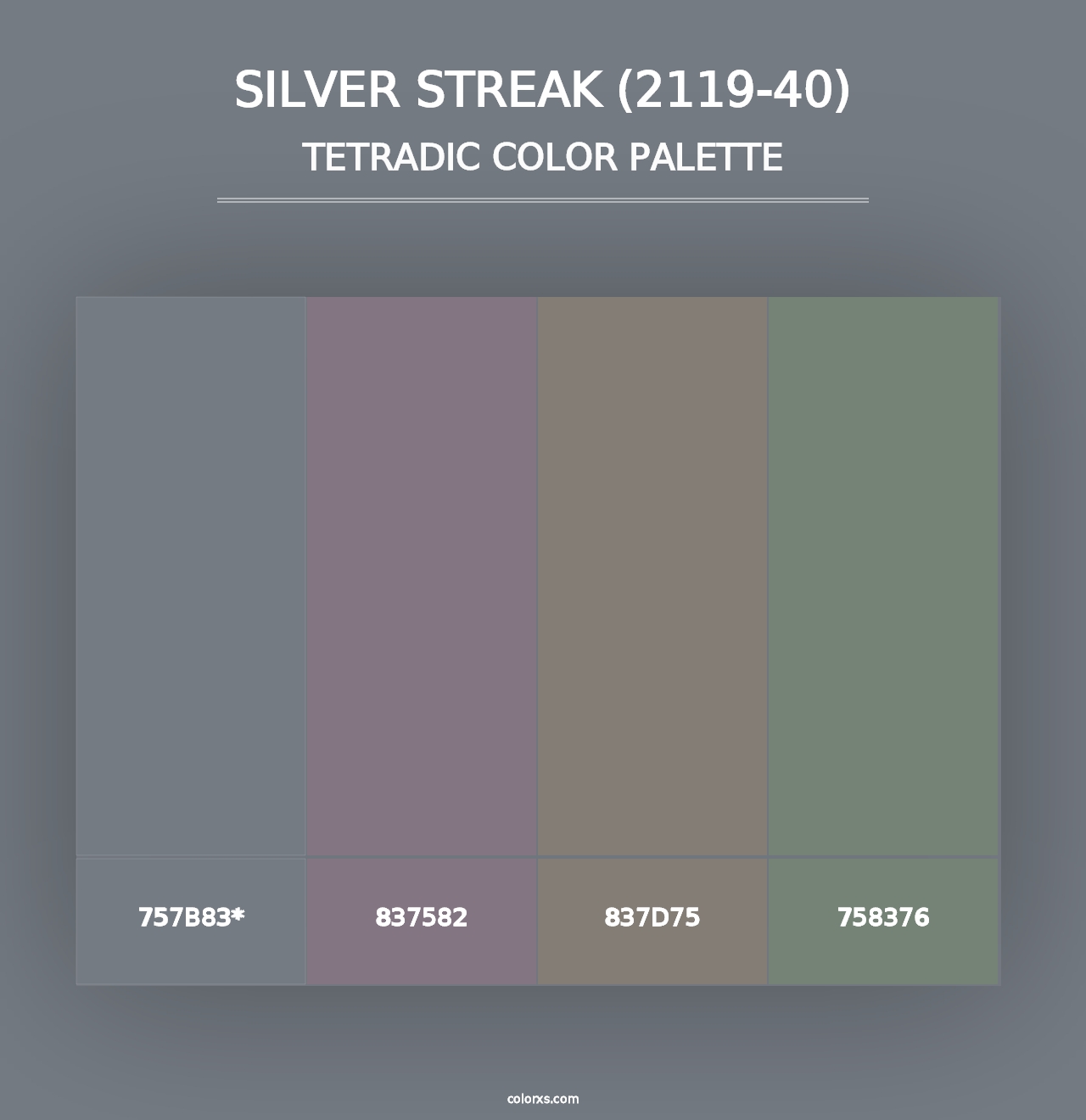 Silver Streak (2119-40) - Tetradic Color Palette