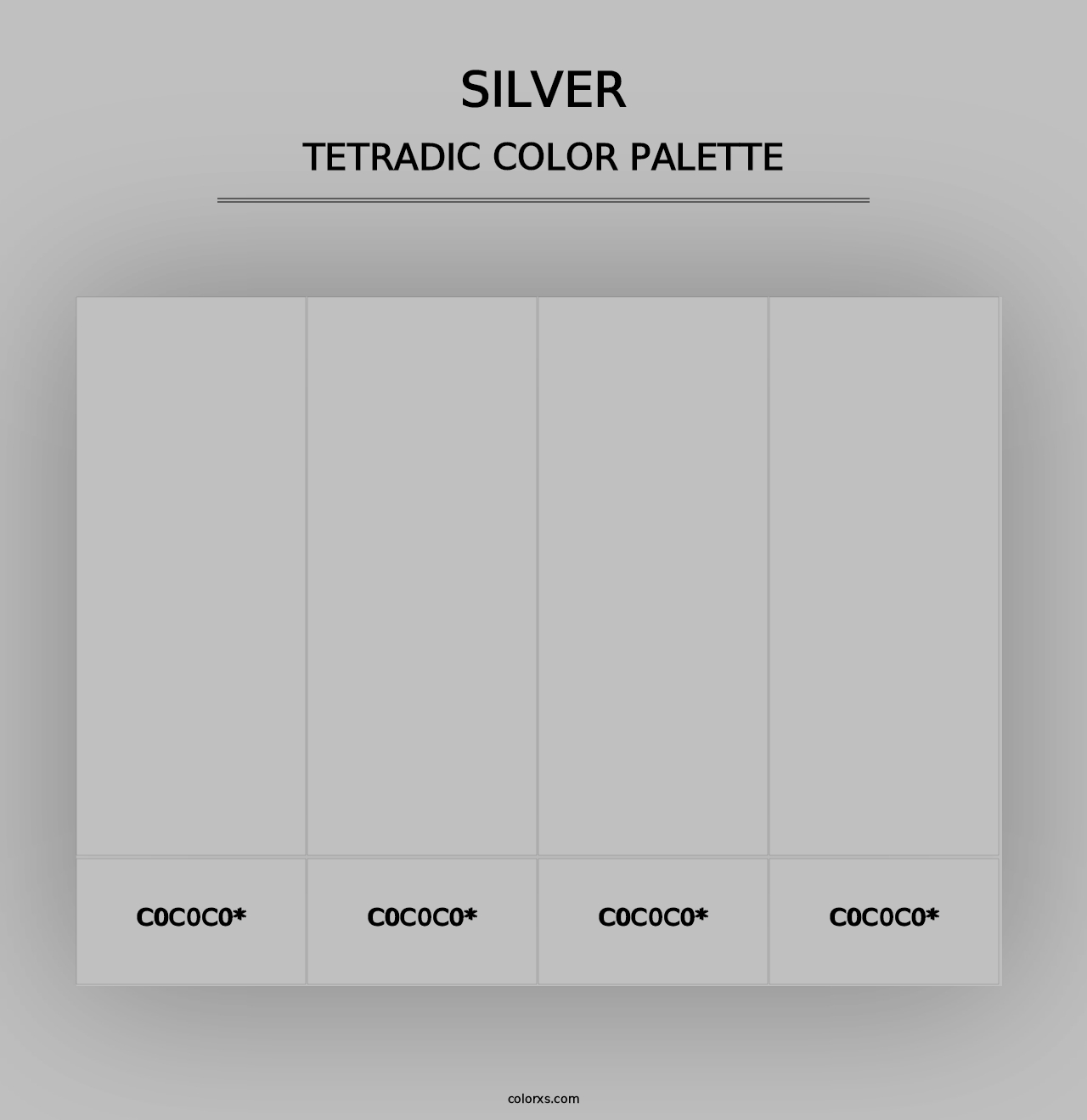 Silver - Tetradic Color Palette