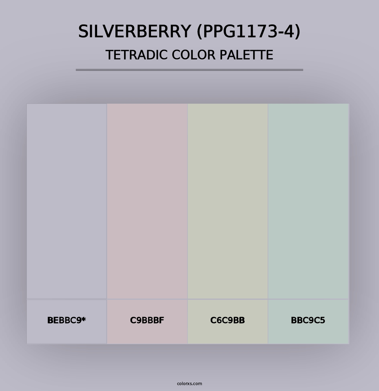 Silverberry (PPG1173-4) - Tetradic Color Palette