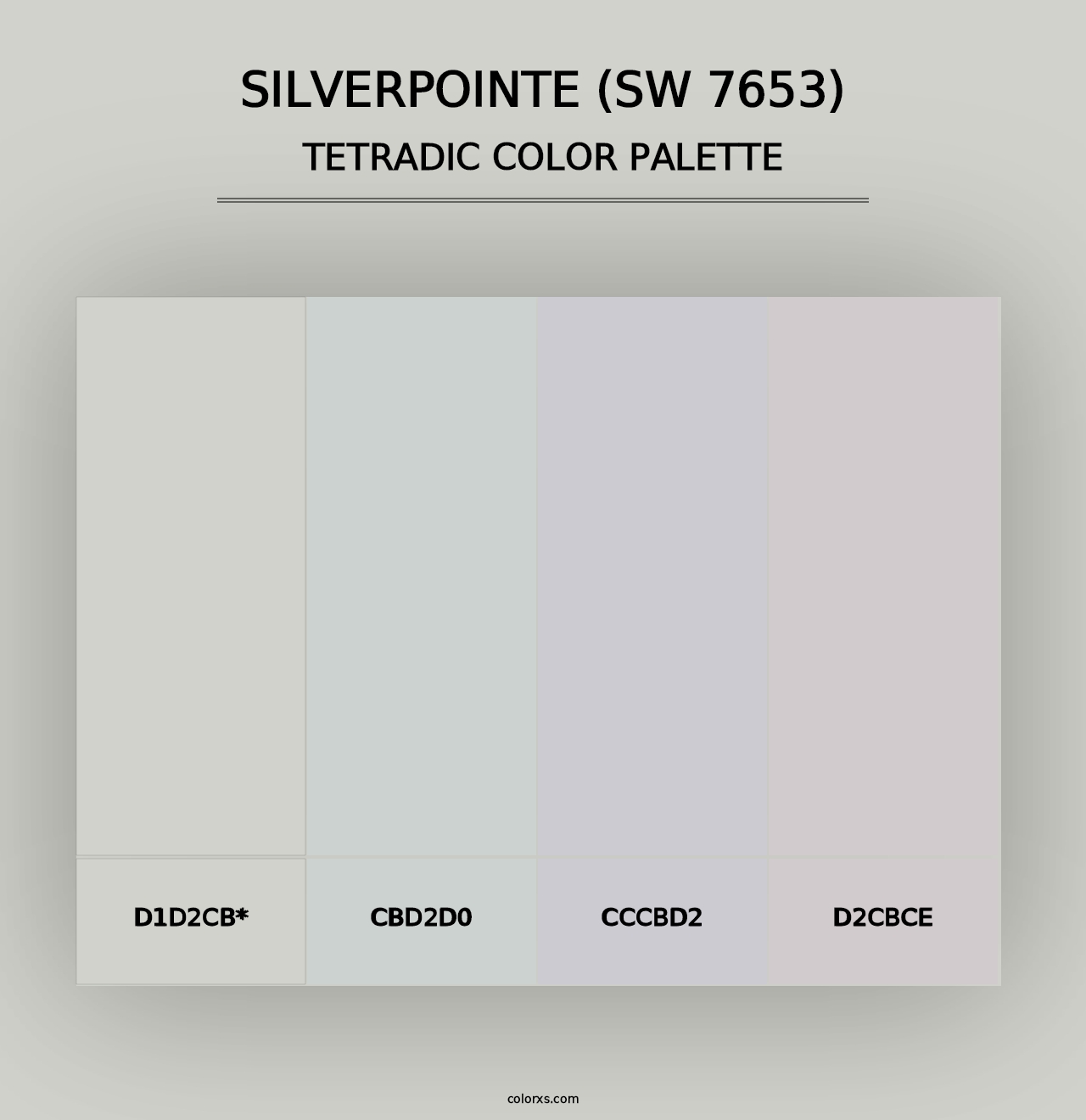 Silverpointe (SW 7653) - Tetradic Color Palette