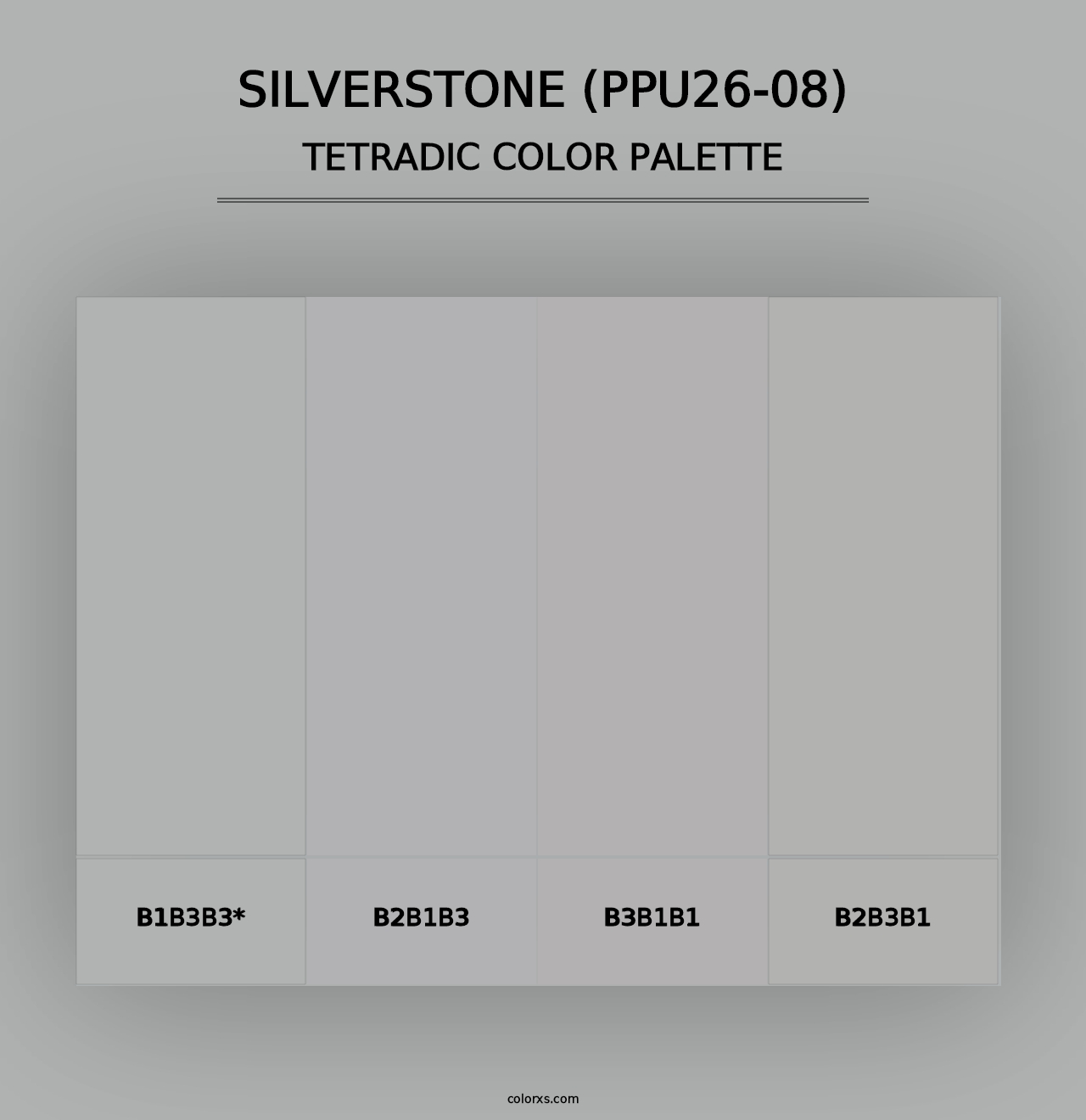 Silverstone (PPU26-08) - Tetradic Color Palette