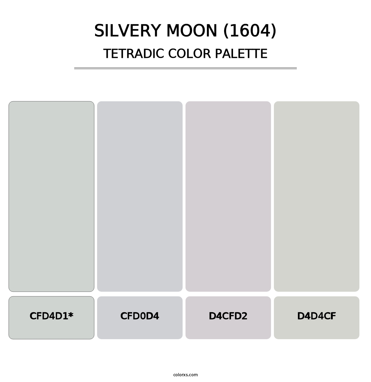 Silvery Moon (1604) - Tetradic Color Palette