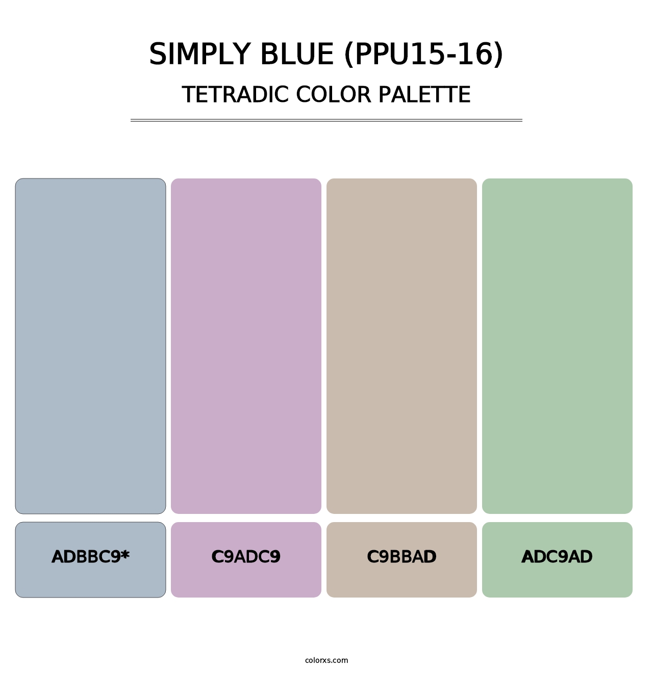 Simply Blue (PPU15-16) - Tetradic Color Palette