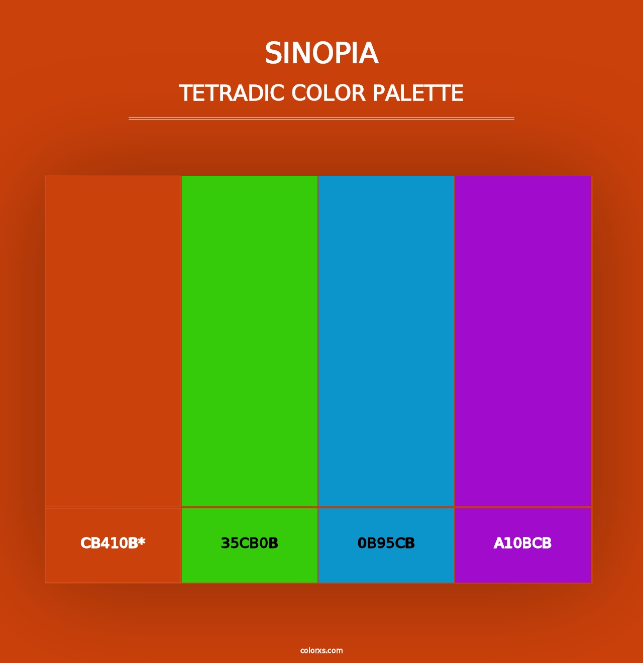 Sinopia - Tetradic Color Palette