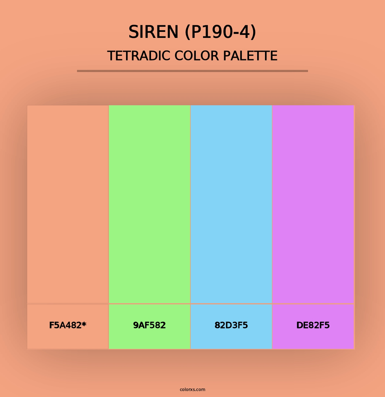 Siren (P190-4) - Tetradic Color Palette