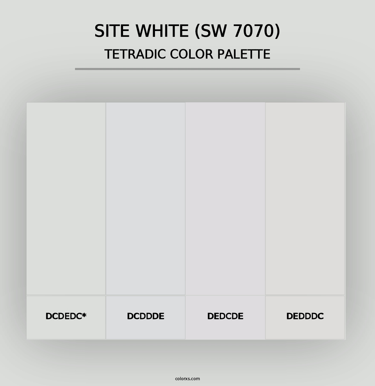 Site White (SW 7070) - Tetradic Color Palette